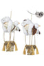 Kerstman met ballonmandje - 13,3cm (set van 2 stuks)