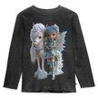 Elfje met Unicorn - Premium shirt met lange mouwen - antraciet gemêleerd
