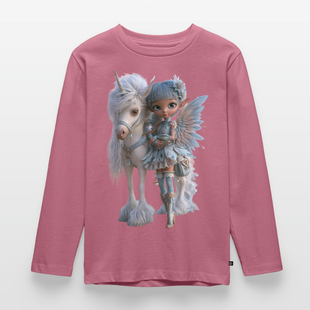 Elfje met Unicorn - Premium shirt met lange mouwen - mauve