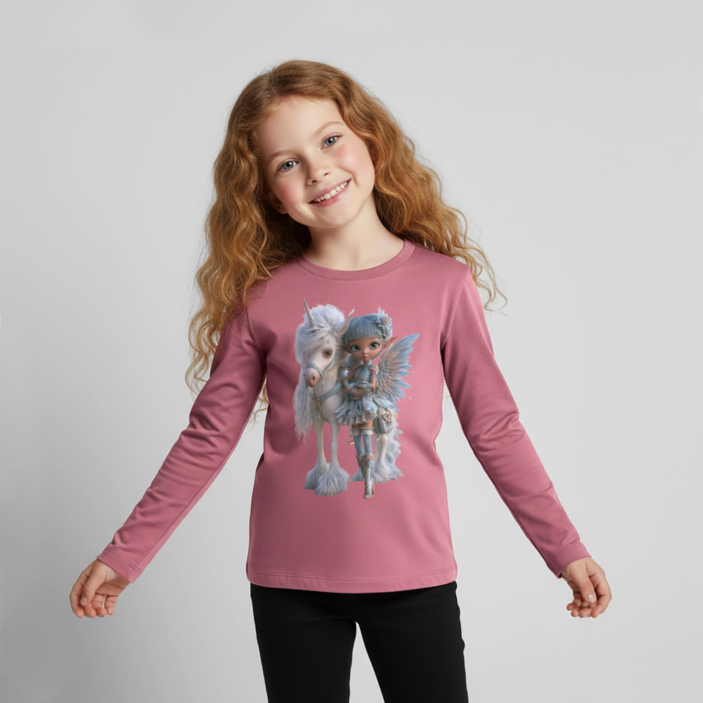 Elfje met Unicorn - Premium shirt met lange mouwen - mauve