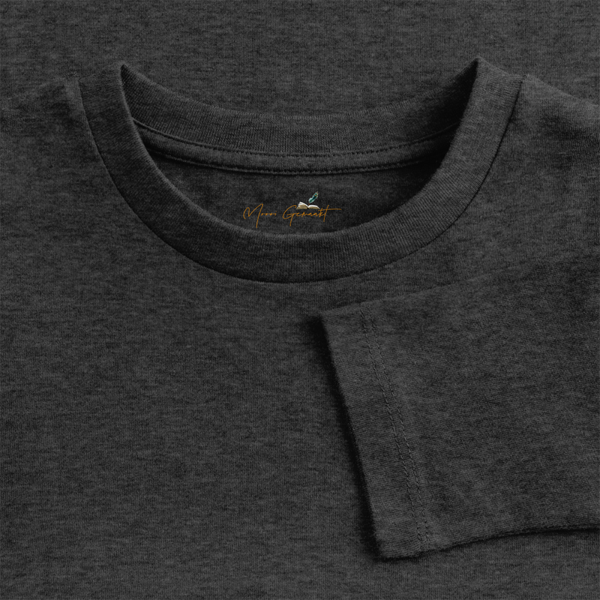 Elfje met Unicorn - Premium shirt met lange mouwen - antraciet gemêleerd