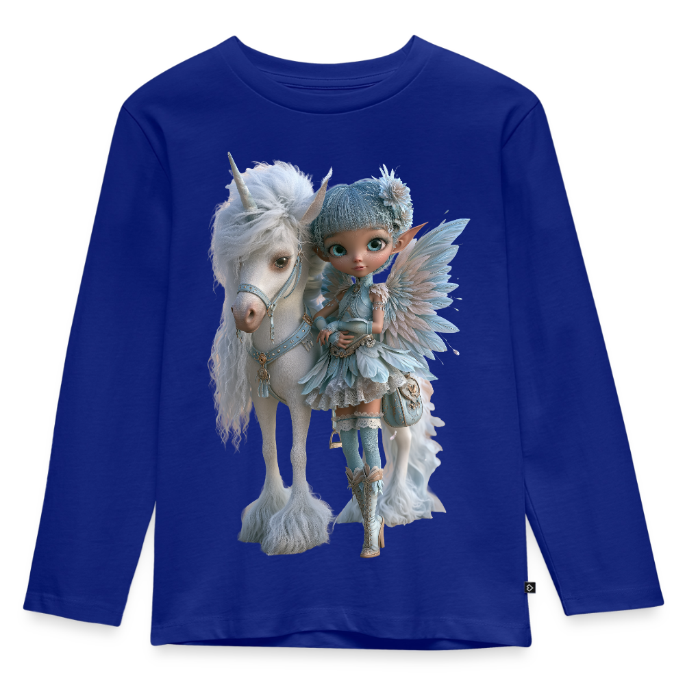 Elfje met Unicorn - Premium shirt met lange mouwen - koningsblauw