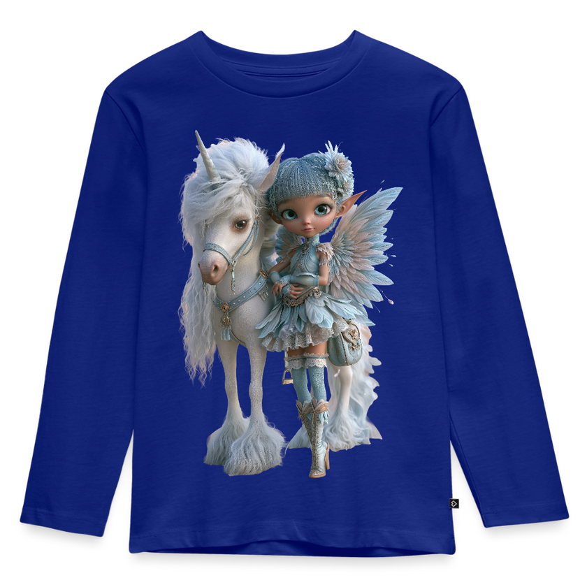 Elfje met Unicorn - Premium shirt met lange mouwen - koningsblauw