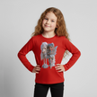 Elfje met Unicorn - Premium shirt met lange mouwen - rood