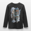 Elfje met Unicorn - Premium shirt met lange mouwen - antraciet gemêleerd