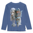 Elfje met Unicorn - Premium shirt met lange mouwen - duifblauw