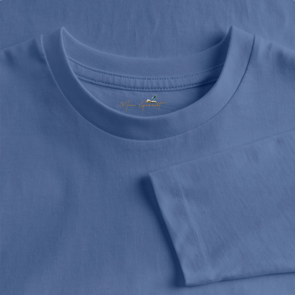 Elfje met Unicorn - Premium shirt met lange mouwen - duifblauw