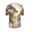 Vintage landschap t-shirt met korte mouw