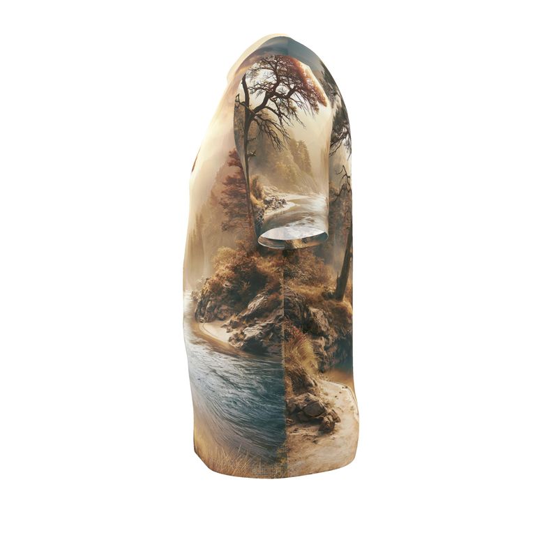 Vintage landschap t-shirt met korte mouw