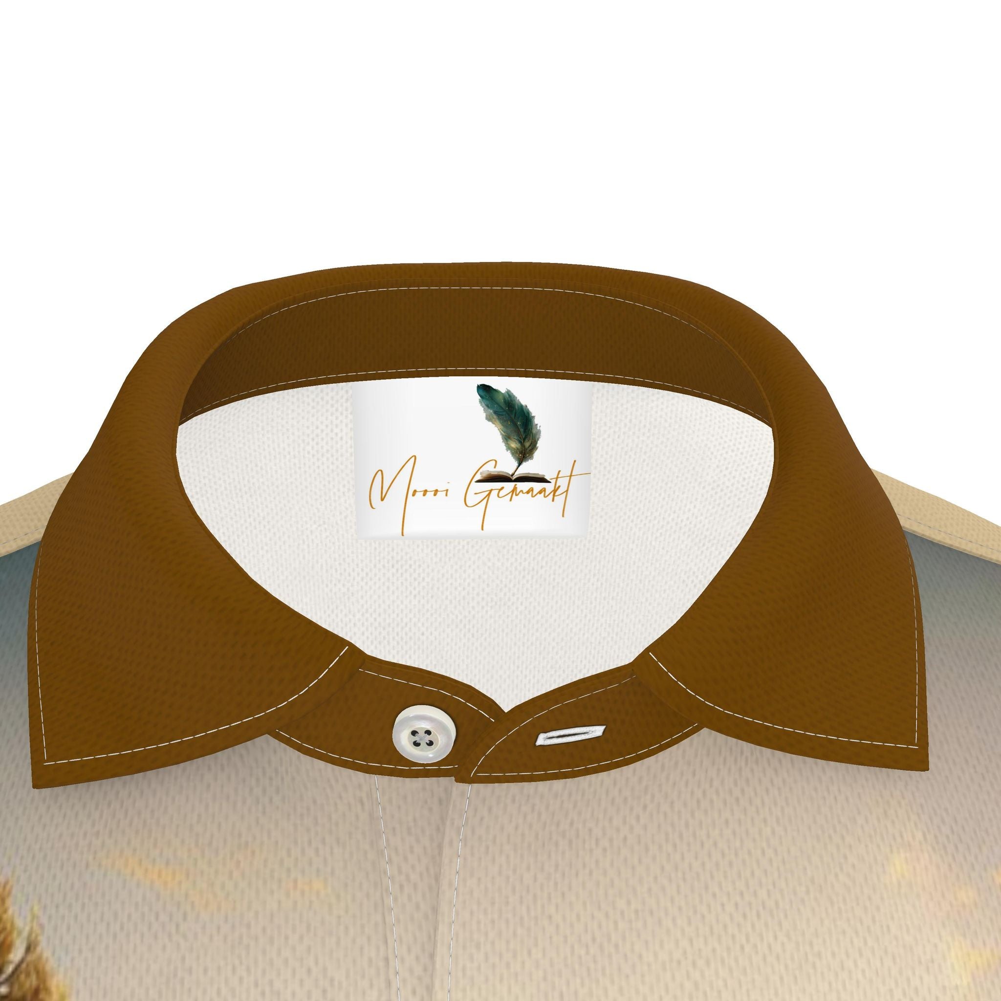Luxe Heren Polo met Vintage landschap print