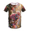 Premium tshirt met kiekeboo elfjes voor- en achterkant bedrukt