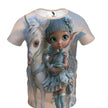 Elfje met unicorn t-shirt  / voorzijde bedrukt