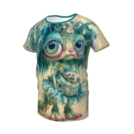 Kangoeroe monster t-shirt met korte mouw - voorzijde bedrukt