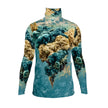 Heren slimfit coltrui met Cloudy print