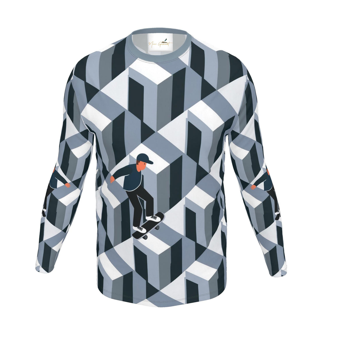 Heren Longsleeve met Graphic Skater opdruk