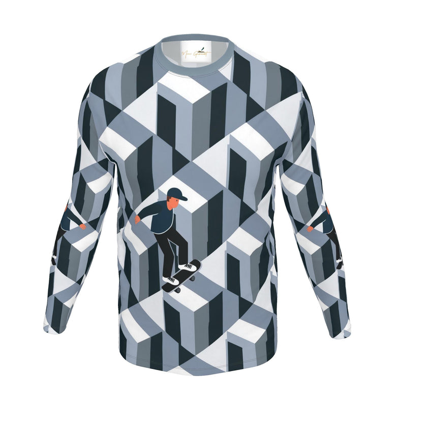 Heren Longsleeve met Graphic Skater opdruk