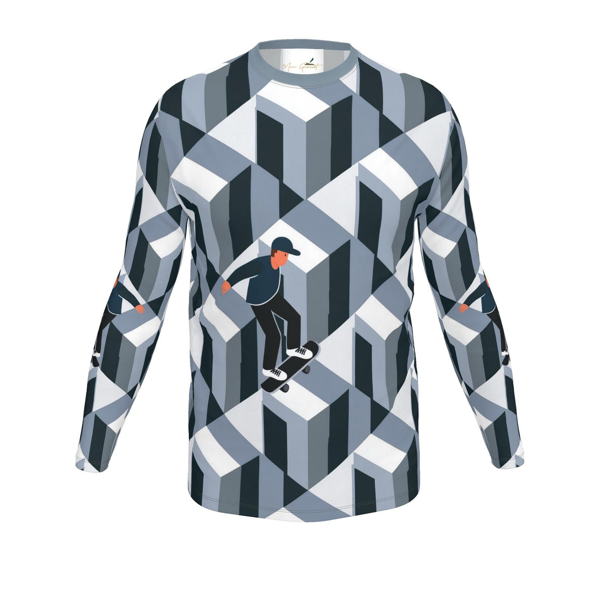 Heren Longsleeve met Graphic Skater opdruk