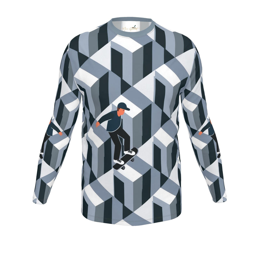 Heren Longsleeve met Graphic Skater opdruk