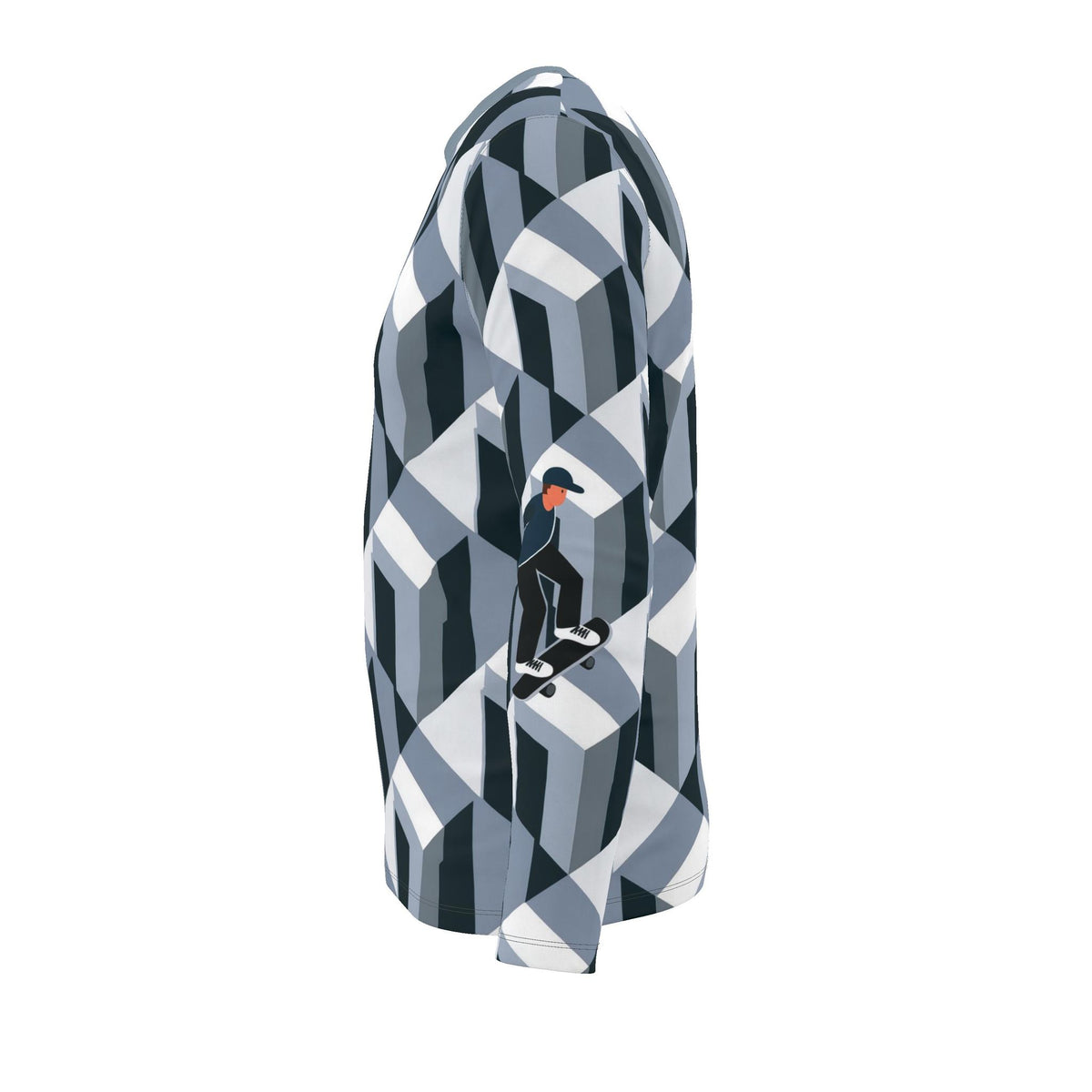 Heren Longsleeve met Graphic Skater opdruk