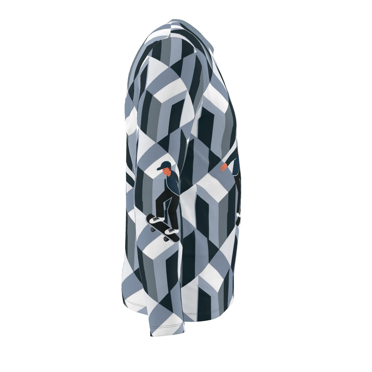 Heren Longsleeve met Graphic Skater opdruk