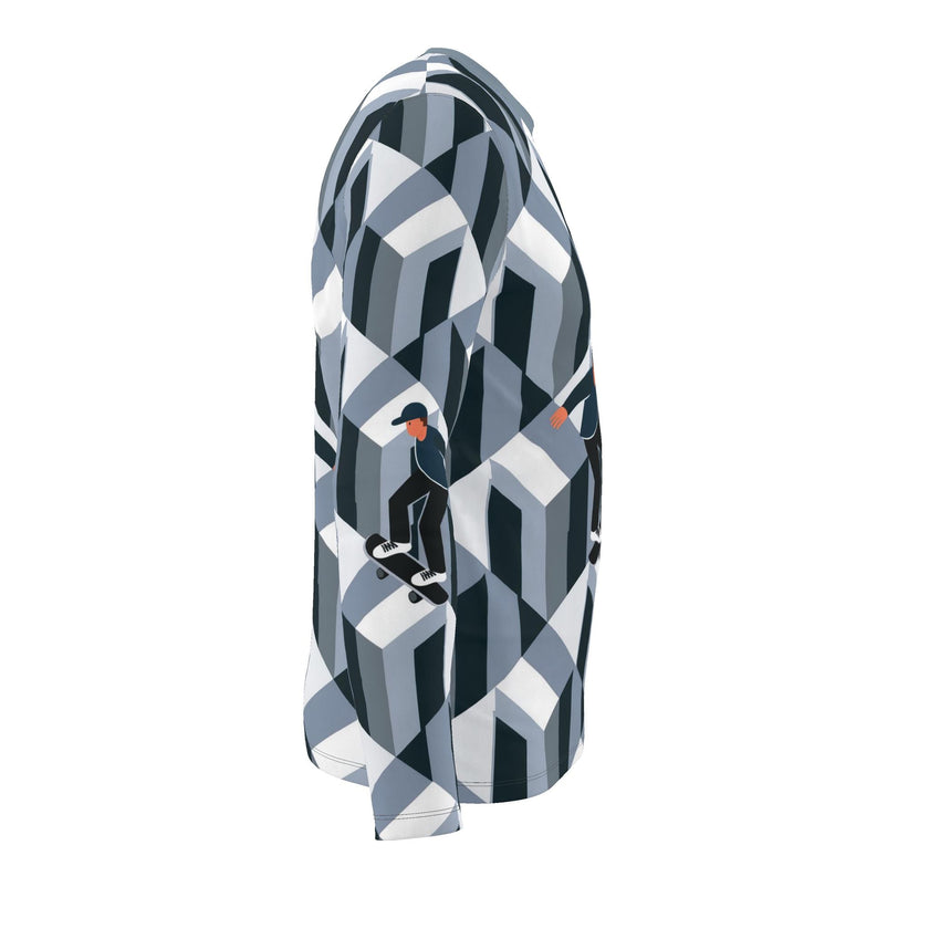 Heren Longsleeve met Graphic Skater opdruk