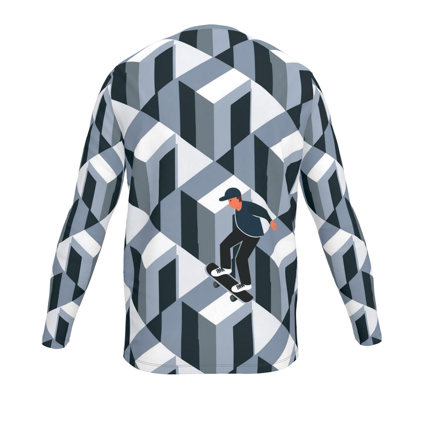 Heren Longsleeve met Graphic Skater opdruk