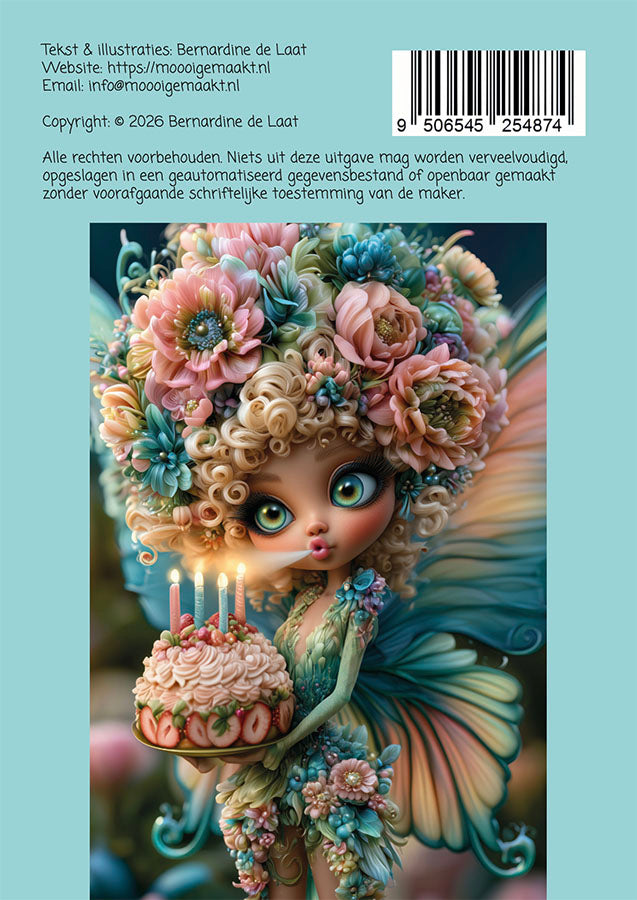 verjaardagskalender met elke maand een leuke elfjes illustratie
