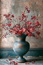 schilderij met vaas bloemen