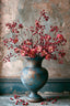 schilderij met vaas bloemen