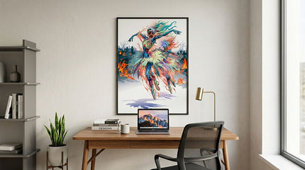 Verticale wanddecoratie Burning Graveyard van Moooi Gemaakt aan de muur in een moderne kantoorruimte