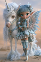 Elfje met unicorn