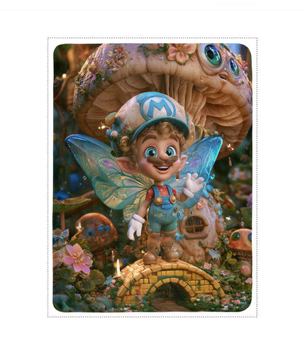 Fleecedeken Mario Elf in div. maten