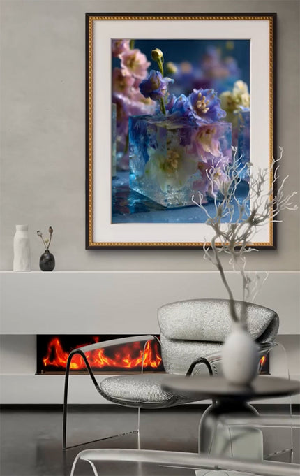 bloemen op canvas