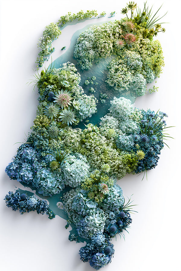 kaart van nederland van bloemen