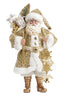 Kerstman met zak kadootjes en kerstboom - 28 cm