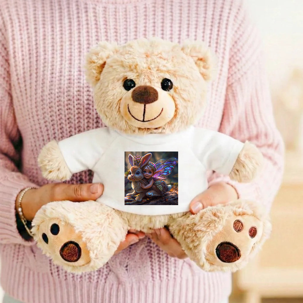 Teddy bear with t-shirt 20 cm (choose your own print)