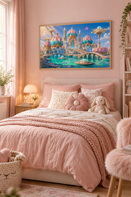 Lotus Tempel - Fantasie Wanddecoratie