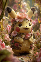 Pickachu met bloemenjas