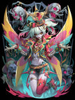 Sfeervolle anime en manga art wanddecoratie in een theatraal thema genaamd Puppet Show