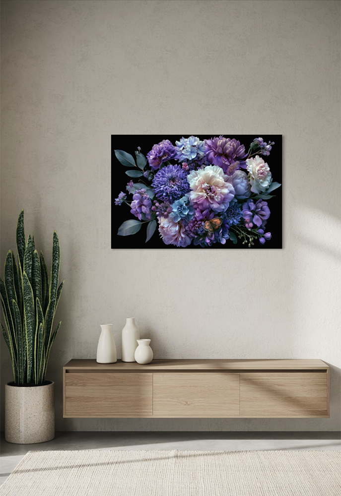 paarse bloemen schilderij