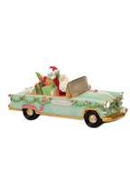 Santa in Oldtimer met LED - 30,5cm