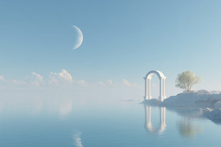 Serene Waterkant Schilderij