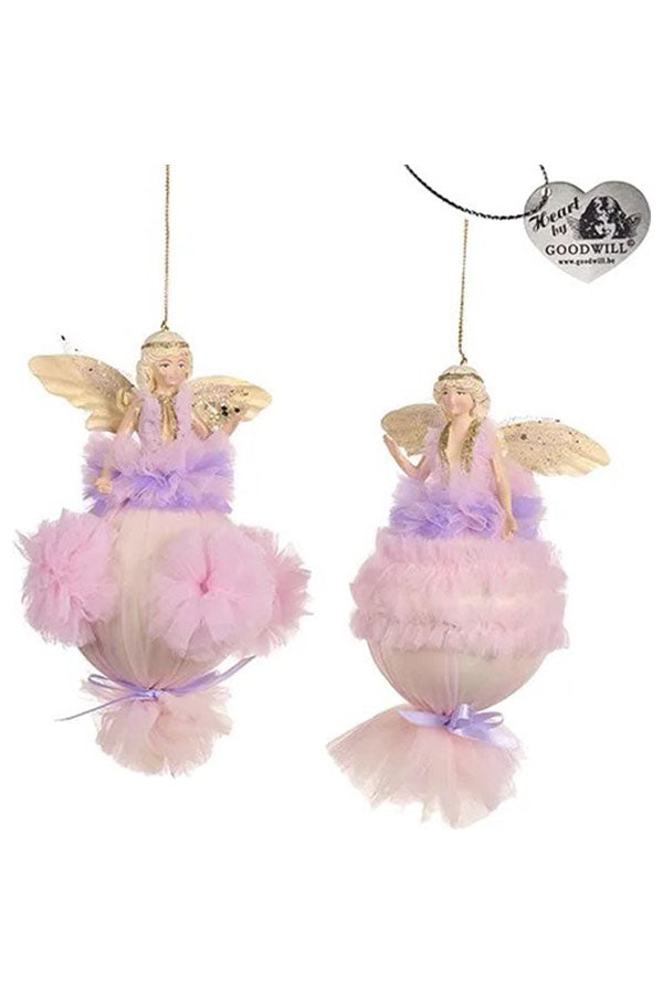 Sky Tulle Fairy on Ball - 19 cm (set a 2 stuks)