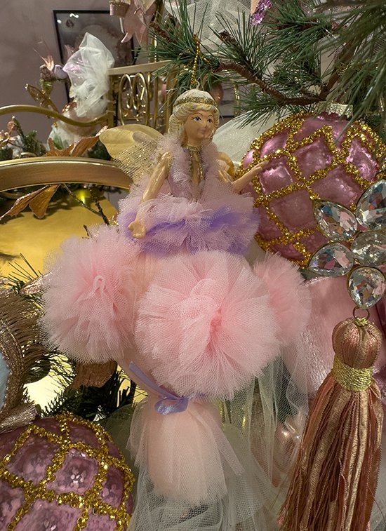 Sky Tulle Fairy on Ball - 19 cm (set a 2 stuks)