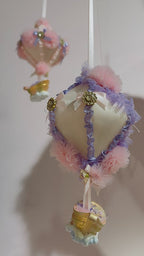 Sky Tulle HotAir Balloon - 19 cm (set a 2 stuks)