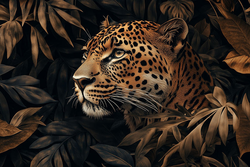 Tijger in de Jungle - Dieren Wanddecoratie