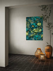 bloemen op canvas