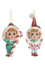 Xmas kids with Candy cane (set van 2 stuks)